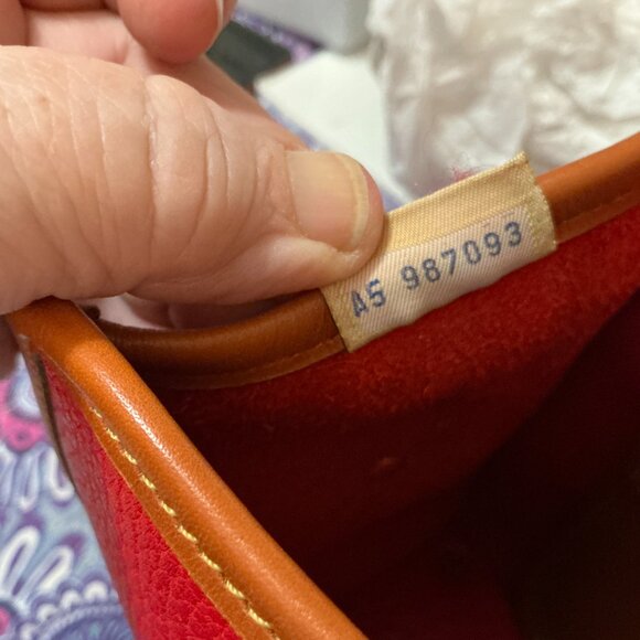 DOONEY &  BOURKE Essex All Weather Leather Med. Crossbody Bag Red Tan - Picture 8 of 8